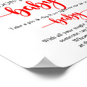 Poster Noël Ne pas dire Baby shower bébé Jeu Signe (Coin)