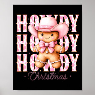 Poster Noël Nk Pain d'épice Cowboy Cowgirl Howdy Ouest