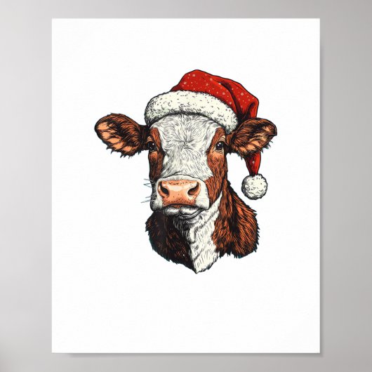 Poster Noël Noël à la vache Noël (Devant)