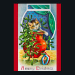 Poster Noël, Noel Kitten<br><div class="desc">*Vous pouvez customiser librement la couleur arrière - plan de cet élément en utilisant "Edit Design". Artiste inconnu.</div>