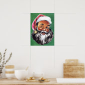 Poster Noël noir du Père Noël africain (Cuisine)