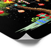 Poster Noël Palm Tree Lumière Hawaï Tropical Noël 3 (Coin)