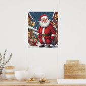 Poster Noël Père Noël (Cuisine)