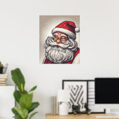 Poster Noël Père Noël (Bureau à domicile)