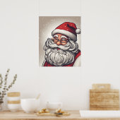 Poster Noël Père Noël (Cuisine)