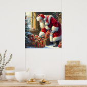 Poster Noël Père Noël 3 (Cuisine)