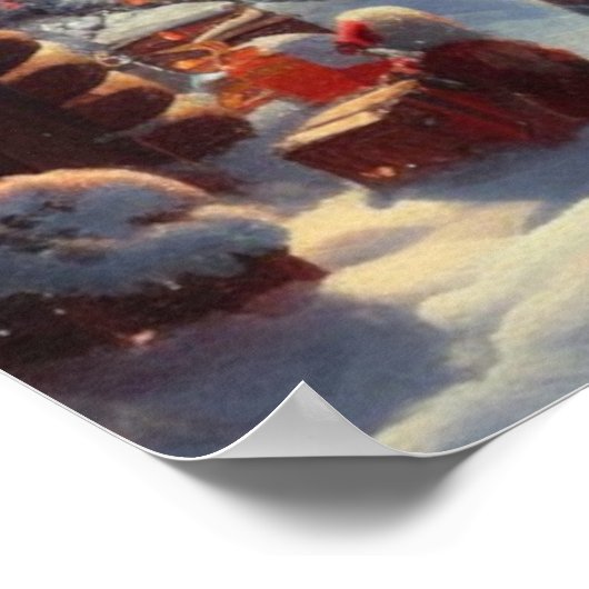 Poster Noël Père Noël 5 (Coin)