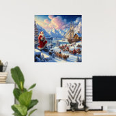 Poster Noël Père Noël 6 (Bureau à domicile)