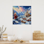 Poster Noël Père Noël 6 (Cuisine)