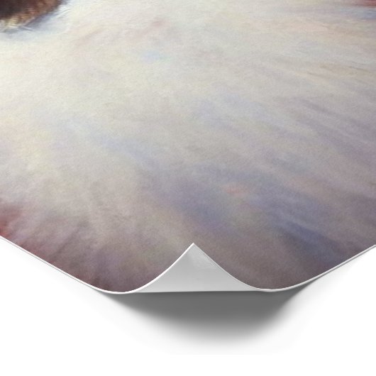 Poster Noël Père Noël avec Chiens 2 (Coin)