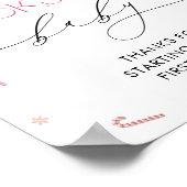 Poster Noël Père Noël Baby shower bébé Livres pour bébé (Coin)