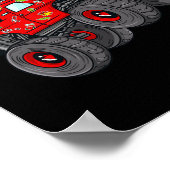 Poster Noël Père Noël équitation dans Monster Truck Boys (Coin)