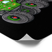 Poster Noël Père Noël équitation dans Monster Truck Boys (Coin)