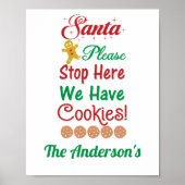 Poster Noël Père Noël Nous avons des cookies Red Green (Devant)