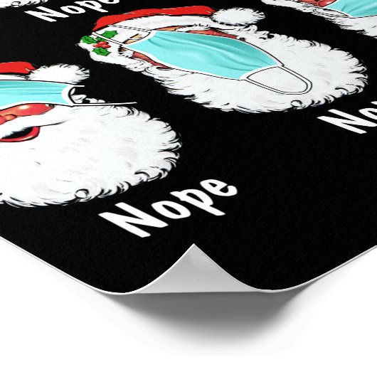 Poster Noël Père Noël Portant un masque Mal Quartier Mal (Coin)