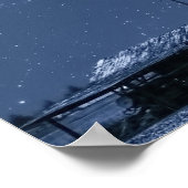 Poster Noël père Noël, Sleigh, F-16 Jets et Red Biplane (Coin)