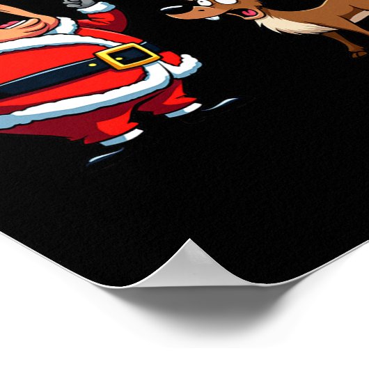 Poster Noël Père Noël Trump Ils Mangent Le Roi (Coin)