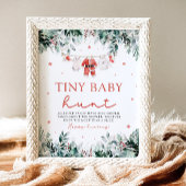 Poster Noël Père Noël Vêtements Baby shower Minuscule Cha