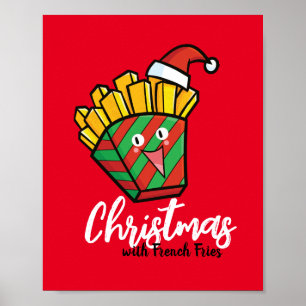 Poster Noël personnalisable avec frites