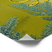 Poster Noël Poinsettia Gold Lisa II (Coin)