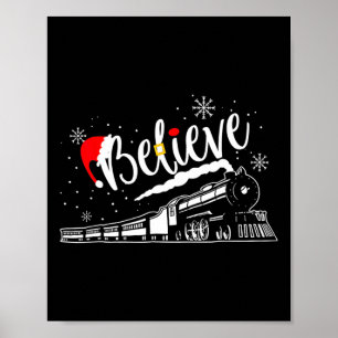 Poster Noël Pôle Nord Express Polaire Tous à l'étranger N