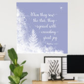 Poster Noël - Quand ils ont vu l'étoile (Bureau à domicile)