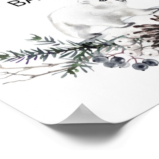 Poster Noël Réchauffez-vous au chocolat chaud bar (Coin)