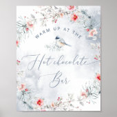 Poster Noël Réchauffez-vous au chocolat chaud bar (Devant)