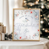 Poster Noël Réchauffez-vous au chocolat chaud bar