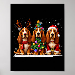 Poster Noël Rétro Chien Pari Saint Nicolas Renne Amateur