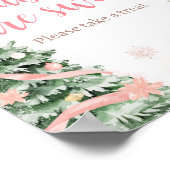 Poster Noël rose Il fait froid dehors Les bébés sont doux (Coin)