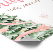 Poster Noël Rose Son Froid À L'Extérieur Baby shower Bois (Coin)