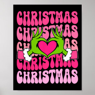 Poster Noël rose super Noël Noël Noël Coeur Femmes Filles