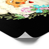 Poster Noël rose vintage (Coin)