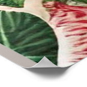 Poster Noël Rouge Amaryllis et Poinsettias (Coin)