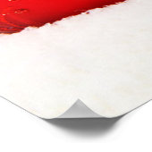 Poster Noël Rouge Et Blanc Joyeuses Fêtes (Coin)