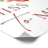 Poster Noël Rouge moderne Miss À Mme Sign (Coin)