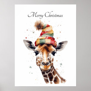 Poster Noël Safari Cosy, personnalisé