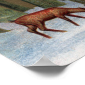 Poster Noël SalutationPère Noël à travers la forêt (Coin)