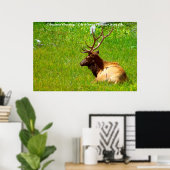 Poster Noël Salutations du chasseur Rassembleur dans ma v (Bureau à domicile)