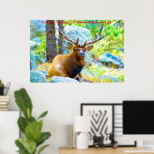 Poster Noël Salutations du chasseur Rassembleur dans ma v (Bureau à domicile)