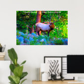 Poster Noël Salutations du chasseur Rassembleur dans ma v (Bureau à domicile)