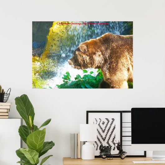 Poster Noël Salutations Mon Hunter Gatherer (Bureau à domicile)