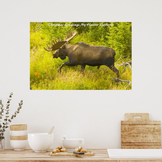 Poster Noël Salutations Mon Hunter Gatherer (Cuisine)