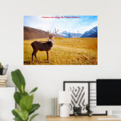 Poster Noël Salutations Mon Hunter Gatherer (Bureau à domicile)