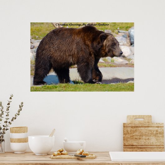 Poster Noël Salutations Mon Hunter Gatherer (Cuisine)