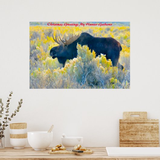 Poster Noël Salutations Mon Hunter Gatherer (Cuisine)