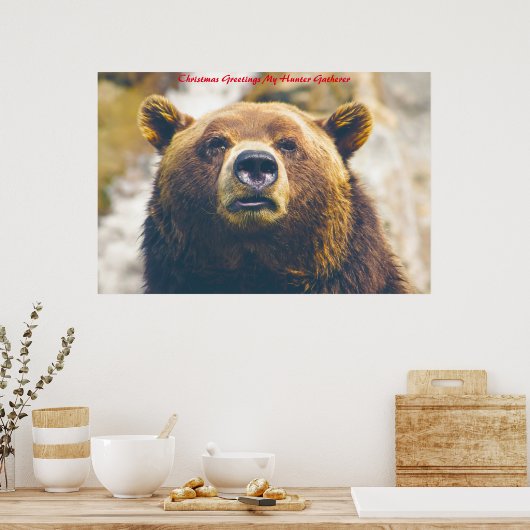 Poster Noël Salutations Mon Hunter Gatherer (Cuisine)