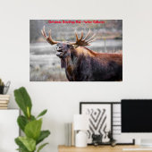 Poster Noël salutations Papa Hunter Gatherer (Bureau à domicile)