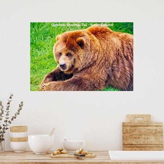 Poster Noël salutations Papa Hunter Gatherer (Cuisine)